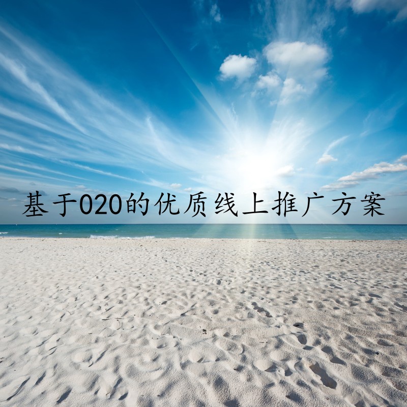 基于020的优质线上推广方案