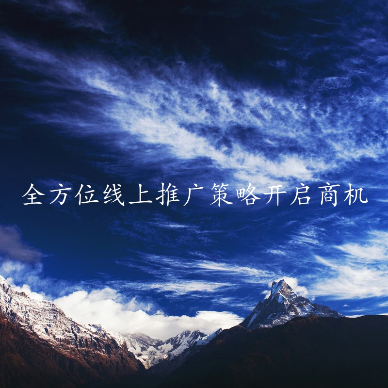 全方位线上推广策略开启商机
