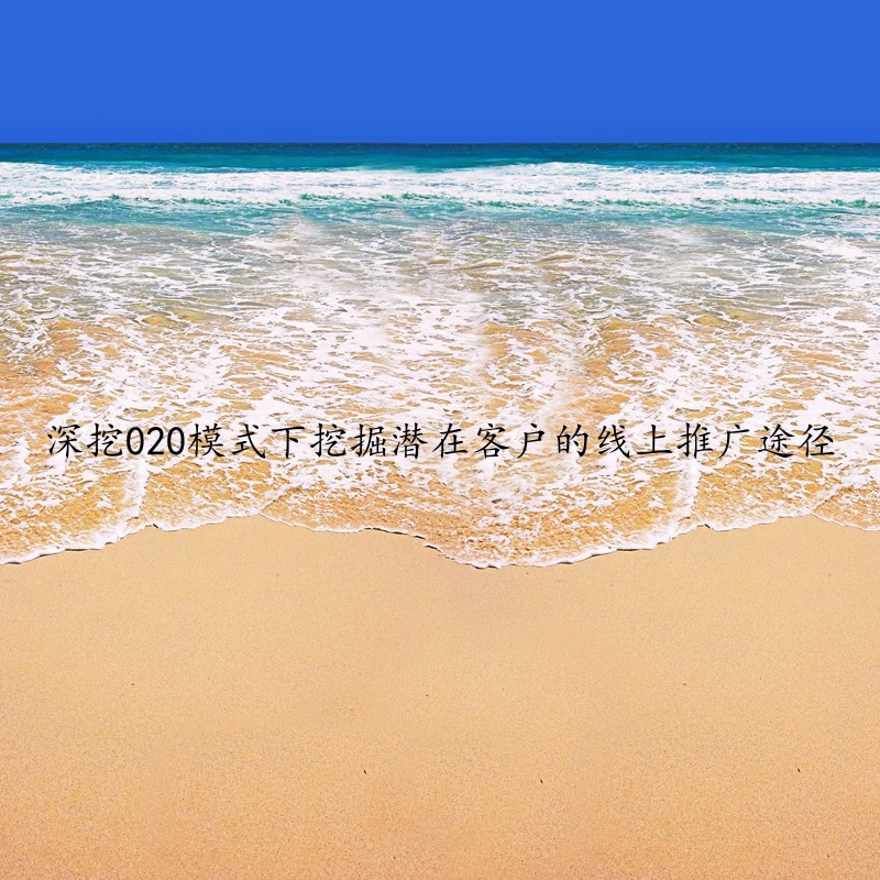 深挖020模式下挖掘潜在客户的线上推广途径
